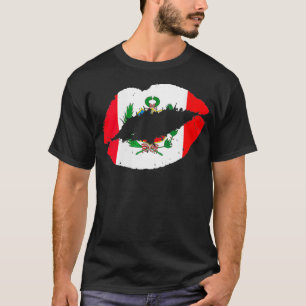 ウィメンズペルーリップキスペルー国旗プライドスポーツS Tシャツ