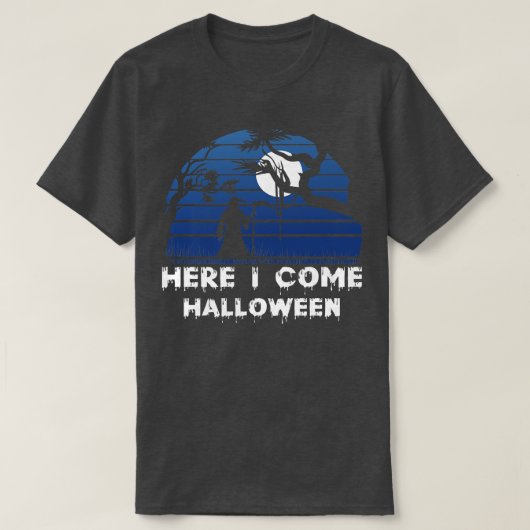 ウィメンズホラーハロウィンデザインブルーム来I Tシャツ (デザイン正面)