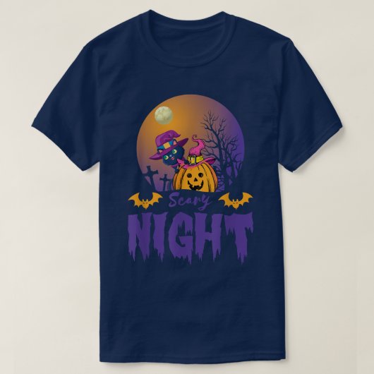 ウィメンズホラーハロウィーンハートデザインホラー墓参 Tシャツ (デザイン正面)