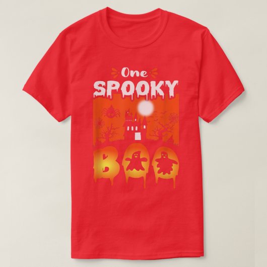 ウィメンズホラー不気味ハロウィーンデザイン幽霊のよく出るカストル Tシャツ (デザイン正面)
