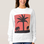 ウィメンズホワイトスウェットシャツ スウェットシャツ (正面)