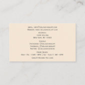 ウィメンズホワイトファッションシューズピンクハイヒール 名刺 (裏面)