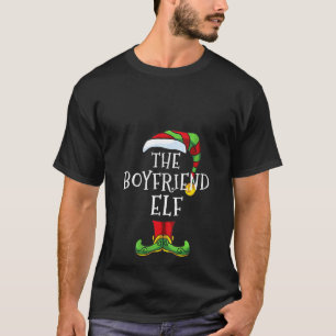 ウィメンズボーイフレンド小妖精や小人ファミリーマッチンググループクリスマス Tシャツ