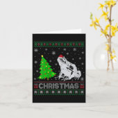 ウィメンズポイズンダーツフロッグクリスマスツリー照明醜いCh カード (黄色い花)