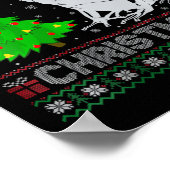 ウィメンズポイズンダーツフロッグクリスマスツリー照明醜いCh ポスター (角)