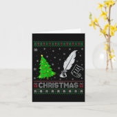 ウィメンズポエトリークリスマスツリー照明醜いクリスマスソフトウェア カード (黄色い花)