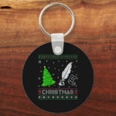 ウィメンズポエトリークリスマスツリー照明醜いクリスマスソフトウェア キーホルダー (正面)