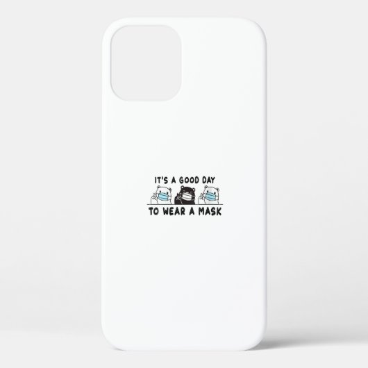ウィメンズポーラベアブラックベア着用顔マスク Case-Mate iPhoneケース (裏面)