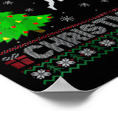 ウィメンズポールヴォールクリスマスツリー照明醜いクリスマス ポスター (角)