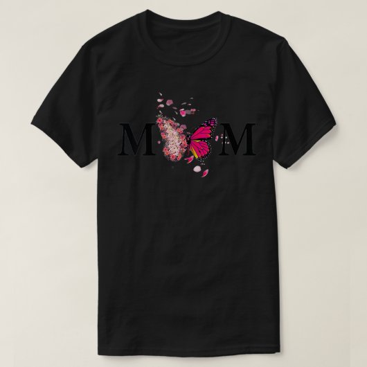 ウィメンズマザーズデイバタフライママママママママママママママママママママママドレ Tシャツ (デザイン正面)