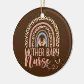 ウィメンズマザーベビーナースナーシングレオパレボーレインボー セラミックオーナメント (左)