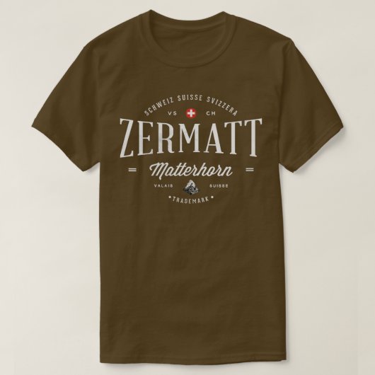 ウィメンズマターホルンツェルマットスイスハイキング山 Tシャツ (デザイン正面)