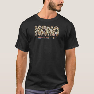 ウィメンズママエスト2022ヒョウ新しいママ2022プレグナン Tシャツ