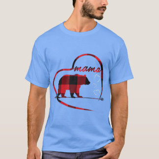 ウィメンズママベアーバッファロープレイドショートスリーブ Tシャツ