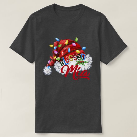 ウィメンズミアサ賛美タハットクリスマスライト Tシャツ (デザイン正面)