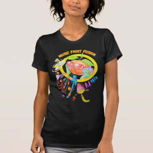 ウィメンズミュージックフルーツフュージョン設計Tシャツ Tシャツ
