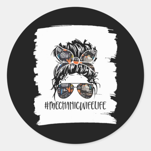 ウィメンズメカニシフェライフ整備士妻ライフメッシー ラウンドシール (正面)