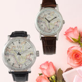 ウィメンズメッカ地図モノグラム腕時計 – シルバーケース 腕時計