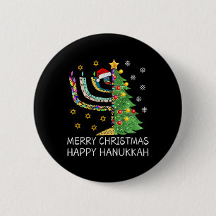 ウィメンズメリークリスマスハッピーハヌッカユダヤメリー人 缶バッジ