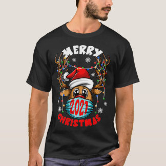 ウィメンズメリークリスマス2021ルドルフReindeer In Ma Tシャツ