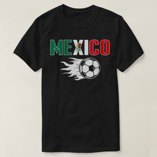 ウィメンズメ誇りを持ったキシコサッカーファンのジャージー – メキシコF Tシャツ (デザイン正面)
