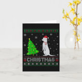 ウィメンズモンガースクリスマスツリー照明醜いクリスマス カード (黄色い花)