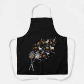 ウィメンズヤギおもしろいツダンデリオンワイルドフラワーフローラゴア エプロン (正面)