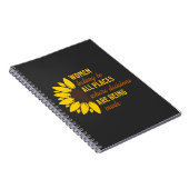 ウィメンズライツルスバダーサンフラワートレンディー ユニーク ノートブック (右側)