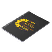 ウィメンズライツルスバダーサンフラワートレンディー ユニーク ノートブック (左側)