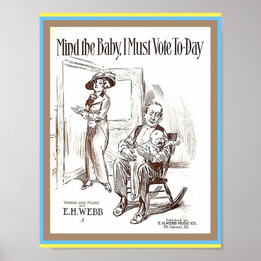 ウィメンズライツSuffragette楽譜カバーコピー ポスター (正面)