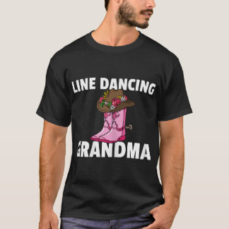 ウィメンズラインダンスおばあちゃんギフトカントリー音楽Danci Tシャツ