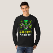 ウィメンズラッキードッグChihuahua Leprechaunハットストおもしろいスト Tシャツ (正面フル)