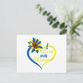 ウィメンズラブハートウクライナサンフラワーウクライナI St シーズンポストカード (スタンド正面)