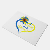 ウィメンズラブハートウクライナサンフラワーウクライナI St ドアマット (アングル)