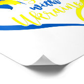 ウィメンズラブハートウクライナサンフラワーウクライナI St ポスター (角)