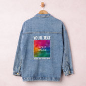 ウィメンズラージビッグスタイリッシュフォントモダン最高の デニムジャケット (ハンガー)