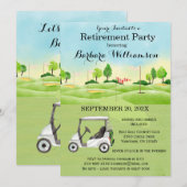 ウィメンズリタイアメントパーティーゴルフテーマ招待状 招待状 (正面/裏面)