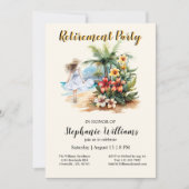 ウィメンズリタイアメントビーチアロハフラワーズパーティー 招待状 (正面)