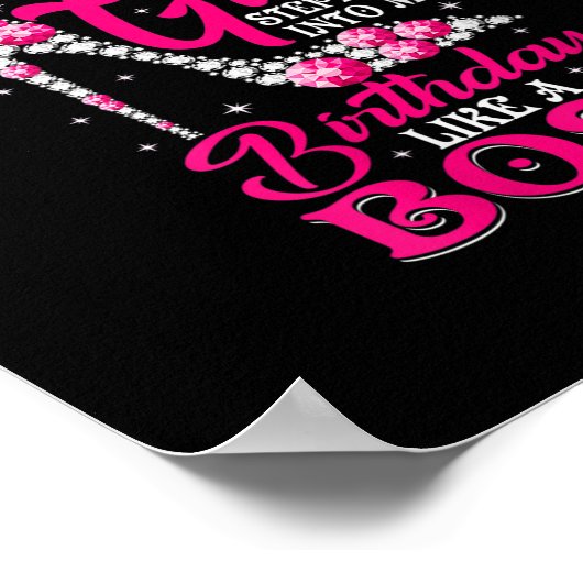 ウィメンズリブラガールステップイン私の誕生日ハイ ポスター (角)