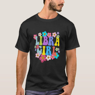 ウィメンズリブラガール〔占星術の〕十二宮図サイングルーヴィレトロ誕生日 Tシャツ