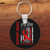ウィメンズレッドリトルシスターハート病認識度F キーホルダー (正面)