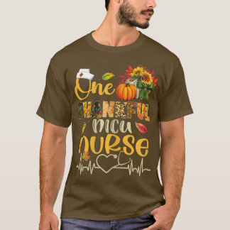 ウィメンズワンサンクフルNICUナースカボチャ聴診器 Tシャツ