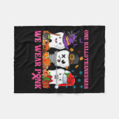 ウィメンズワンハロサンクスマウィズ衣服ピンクティースブレアス フリースブランケット (正面(横))