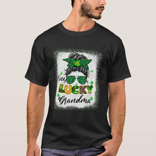 ウィメンズワンラッキー祖母St patricks dayママ母 Tシャツ (正面)