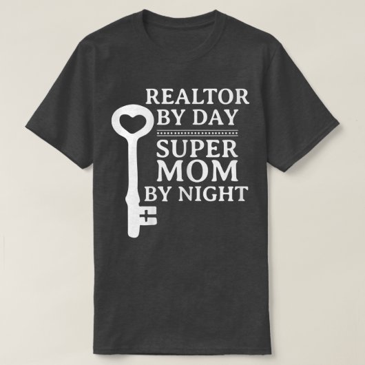 ウィメンズ不動産仲介業者バイデイすごいママバイナイトエスタ実在ー Tシャツ (デザイン正面)