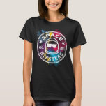 ウィメンズ宇宙ヒップスターズネブラTシャツ Tシャツ<br><div class="desc">宇宙海馬のカラフル星雲の背景のロゴ。</div>