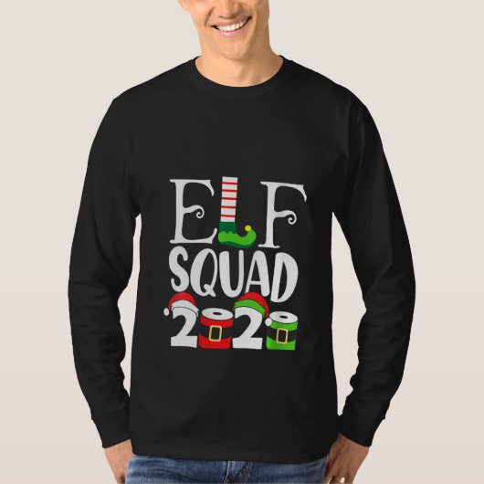 ウィメンズ小妖精や小人スクワッド2020シャツ、マッチングクリスマス小妖精や小人 Tシャツ (正面)