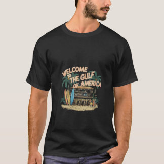ウィメンズ湾アメリカ合衆国ギフトメンズウィメンズフラッグベア Tシャツ