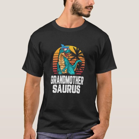 ウィメンズ祖母サウルス恐竜おもしろい大蛾 Tシャツ (正面)