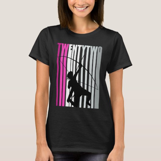 ウィメンズ22ndアーチェリー誕生日アーチャークイーンボウアロ tシャツ (正面)